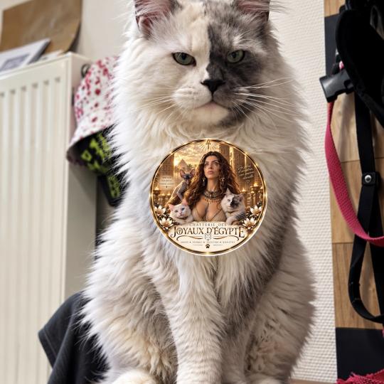 chat Maine coon black smoke & blanc ASLAN Chatterie Des Joyaux d’Égypte