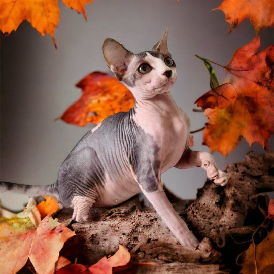 chat Sphynx brown mackerel tabby & blanc Unique Chatterie Des Joyaux d’Égypte